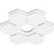 Ekena Millwork Daisy Architectural Grade PVC Contemporary Ceiling Medallion, 14"OD x 3"ID x 4 3/4"C x 1"P CMP14DY-03000 - alternate 4